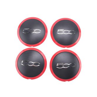 OEM Tapacubos De 133 Mm Para Llantas 500, Emblema Adhesivo 68078419ac 68078421ac 51884863 Rojo
