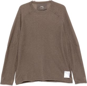 SATISFY Waffle-knit Raglan-sleeve Sweater