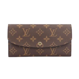 Louis Vuitton Brown Fuchsia Monogram Long Wallet (Bi-Fold) (Pre-Owned)