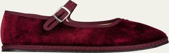 Vibi Venezia Velvet Mary Jane Ballerina Flats
