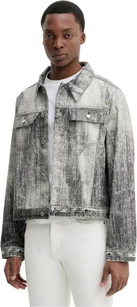 Camper Paint Print Denim Jacket - Heren - Spijkerjassen - Zwart - S - Denim - Jassen