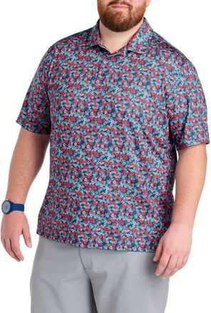 Reebok Big & Tall Island Floral Americana Polo Shirt in Multi at Nordstrom, Size Xx-Large
