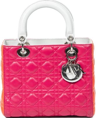 Dior Borsa trapuntata con manico 2000 - Rosa