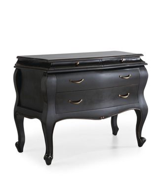 Moycor C&oacute;moda de madera de caoba negro anch. 110 cm