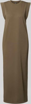 Pieces Regular Fit Sweatkleid aus Baumwoll-Mix Modell CHILLI SUMMER in Oliv, Gr&ouml;&szlig;e XS