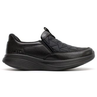 Mbt SF-3000 Leather Textile Womens Loafers Shoes - Black Black - Size:UK 3.5