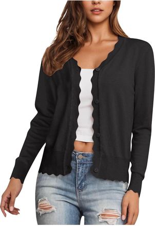 Generic Womens Cardigans Knit Long Sleeve V Neck Button Down Lightweight Ladies Fashion 2025 Summer Casual Open Front Cardigan plus Size down Winter Coats for