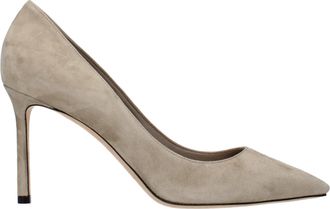 Jimmy Choo London Gray Leather High Heel Womens Pumps