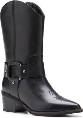 Clarks Morzine Rise Harness Western Boot in Black Leather at Nordstrom Rack, Size 6.5