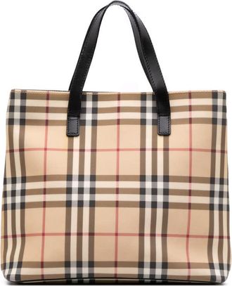 Burberry Pre-owned Burberry House Check Coated Canvas Tote Ladies T-04-02