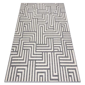 RugsX Rugsx - Alfombra Spring 20421332 Sisal Laberinto, Bucle - Crema / Gris Grey 120x170 Cm