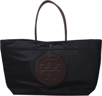 Tory Burch Ella Twist Tote - Dames - Shoppers - Zwart - ONE Size - Leer - Tassen