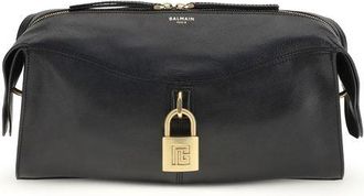 Balmain Black Calf Leather Bos Taurus Shoulder Womens Bag