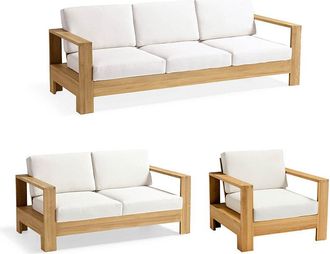 Frontgate Boretto Tailored Furniture Covers - Seating, Sofa, Gray - Frontgate