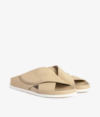 Pedro Garcia Slide criss cross sandal with anatomical sole in suede |Danai | Spring Summer 26 | PEDRO GARCIA