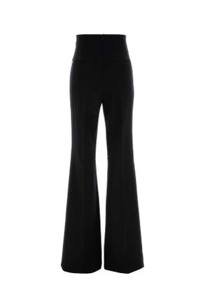 Sportmax 2612781031600 001 Nero Exterior: Nylon Elastane Pantaloni Trousers