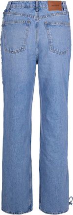 Rotate Womens Jeans Twisted Lacing Hydrangea Blue Organic Cotton