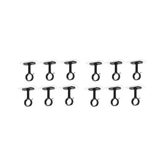 OEM Paquete De 12 Soportes De Montaje Para Techo Sin Necesidad De Taladrar, Soportes Autoadhesivos De Alta Resistencia, Ganchos Ajustables, Color Negro