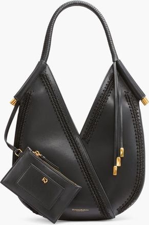 DKNY Baldwin Mini Crochet-Trimmed Shoulder Bag in Black at Nordstrom