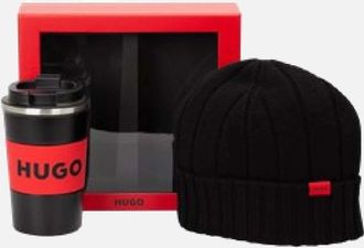 HUGO BOSS Mens Mug & Beanie Set - Black - Size: ONE size