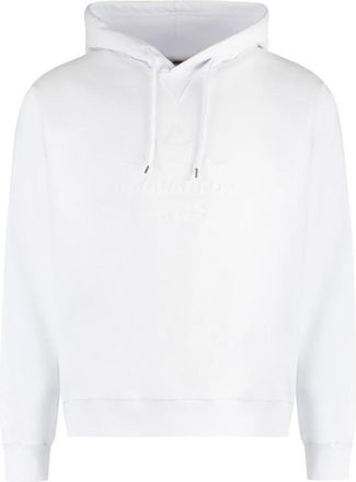 Dsquared2 Cool Fit Hoodie - Heren - Hoodies - Wit - 2XL - Katoen - Hoodies & sweatvesten