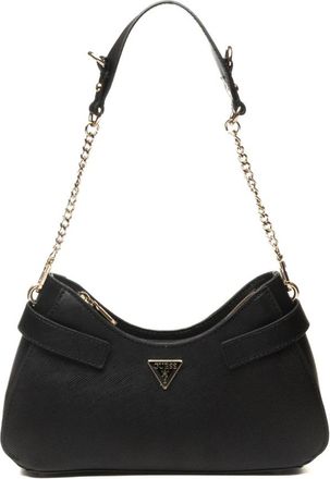 Guess Serenova Saffiano Schoudertas - Dames - Schoudertassen - Zwart - ONE Size - Tassen