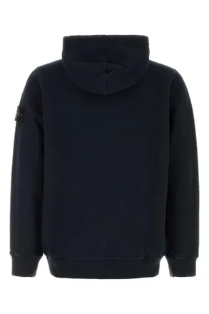 Stone Island Navyblue Exterior: Cotton Felpe Sweater