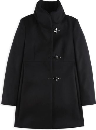 Fay Romantische Zwarte Wollen Blend Jas - Dames - Mantel - Zwart - XL - Wol - Jassen