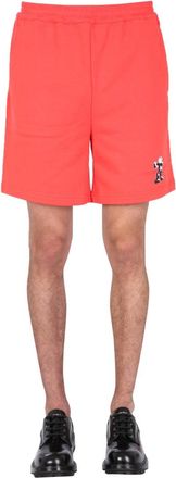 Helmut Lang Cotton Bermuda Shorts - Red