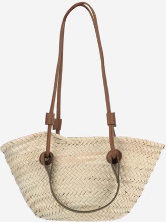 Filippo Catarzi Womens Shoulder Straw Bag Natural