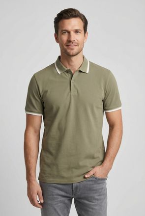 Selected Poloshirt SELECTED SLHSLIM-ATLAS SPORT SS POLO, Herren, Gr. XXL, vetiver detail:cloud dancer, angor, Jersey, Obermaterial: 95% Baumwolle, 5% Elasthan,