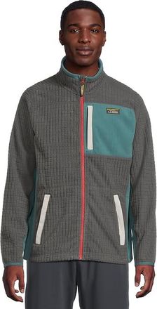 L.L.Bean Mountain Classic Windproof Fleece Jacket Mens Clothing Iron/Storm Teal : 3XL, Velour/Polyester/Lycra