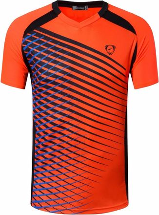 Jeansian Mens Sports Short Sleeves T-Shirt Running Tee Sportswear LSL230 Orange L