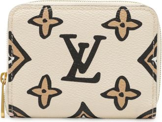 Louis Vuitton Cream Leopard Monogram Canvas Coin Purse/Coin Case (Pre-Owned)