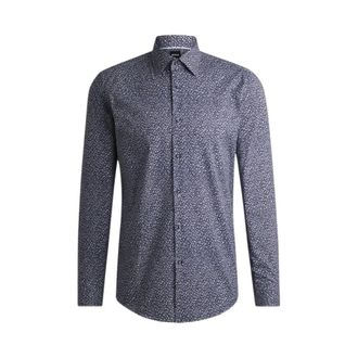 HUGO BOSS Overhemden, Heren, Blauw, L, Boss - Overhemden > Formele Overhemden