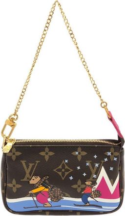 Louis Vuitton Brown Coated Canvas Pochette Pouch (Pre-Owned)