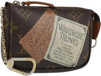 Louis Vuitton Pre-owned Pouch - Dames - Vintage Mini Tas - Bruin - ONE Size - Leer - Vintage