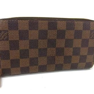 Louis Vuitton Brown Damier Canvas Ebene Damier Canvas Long Wallet (Bi-Fold) (Pre-Owned)