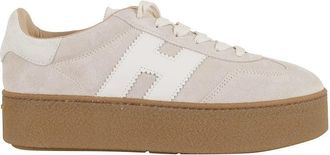 Hogan Platform Sneakers With Suede Upper And Leather Logo