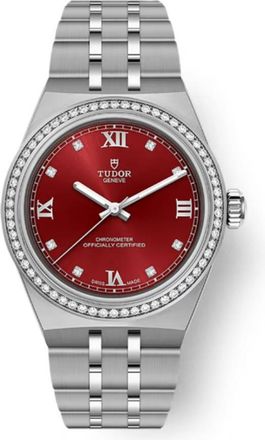 Tudor Royal Automatic Diamond Burgundy Dial Ladies Watch M2830A1S0-0002