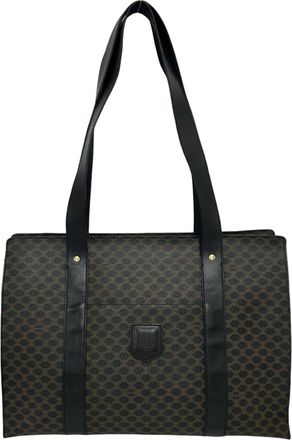 Celine Black Brown Pvc Leather Handbag Tote Bag (Pre-Owned)