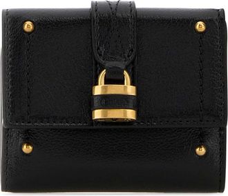 Chlo&eacute; Black Leather Mini Paddington Wallet