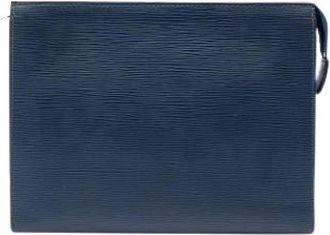 Louis Vuitton Pre-owned Toiletry Pouch 26 - Dames - Vintage Clutch - Blauw - ONE Size - Leer - Vintage