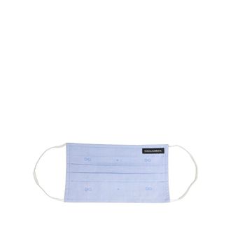 Dolce & Gabbana Mascarilla de Algod&oacute;n Adornada - Accessories - Hombre - Azul - ONE SIZE