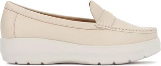 Kazar Leren Instap Half Schoenen - Dames - Loafers - Beige - 36 EU - Leer - Schoenen