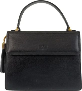 Valentino Pre-owned Handbags, female, Black, Size: ONE SIZE Pre-owned Leather handbags