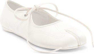 Jeffrey Campbell Saturna Split Toe Mary Jane Flat in White Satin at Nordstrom, Size 7.5
