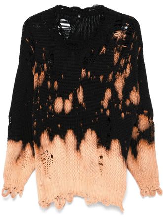 R13 bleached sweater - women - Cotton - S - Black
