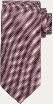 Brioni Mens Micro-Jacquard Silk and Cotton Tie