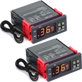 OEM 2 Controladores De Temperatura Digitales Stc-3008 Ca 110 V-220 V, Termostatos Digitales Generales En Grados Cent&iacute;grados, Calibraci&oacute;n De Temperatura Co
